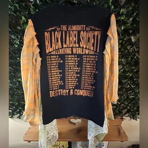 Upcycled, one of a kind, BLACK LABEL SOCIETY Music T Shirt - Picture 4 of 5